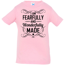 Load image into Gallery viewer, I AM FEARFULLY AND WONDERFULLY MADE Infant Jersey T-Shirt