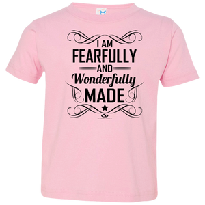 I am Fearfully and wonderfully made Toddler Jersey T-Shirt