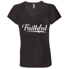 Load image into Gallery viewer, FAITHFUL Ladies&#39; Jersey V-Neck T-Shirt