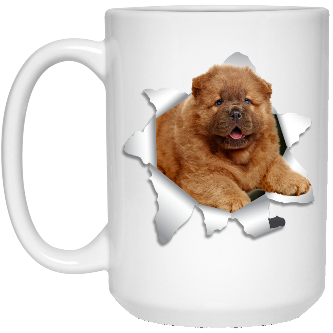 CHOW CHOW 3D 15 oz. White Mug