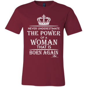 NEVER UNDERESTIMATE THE POWER OF A WOMAN Jersey Short-Sleeve T-Shirt