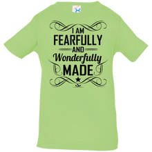 Load image into Gallery viewer, I AM FEARFULLY AND WONDERFULLY MADE Infant Jersey T-Shirt