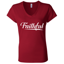 Load image into Gallery viewer, FAITHFUL Ladies&#39; Jersey V-Neck T-Shirt