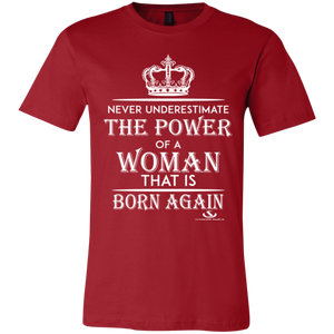 NEVER UNDERESTIMATE THE POWER OF A WOMAN Jersey Short-Sleeve T-Shirt