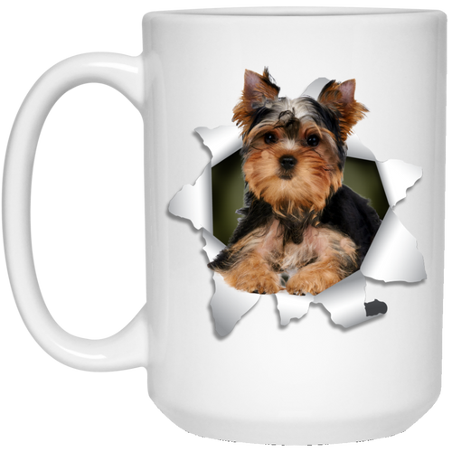 YORKSHIRE TERRIER 3D 15 oz. White Mug