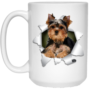 YORKSHIRE TERRIER 3D 15 oz. White Mug