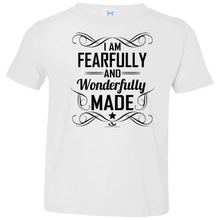 Load image into Gallery viewer, I am Fearfully and wonderfully made Toddler Jersey T-Shirt