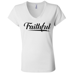 FAITHFUL Ladies' Jersey V-Neck T-Shirt
