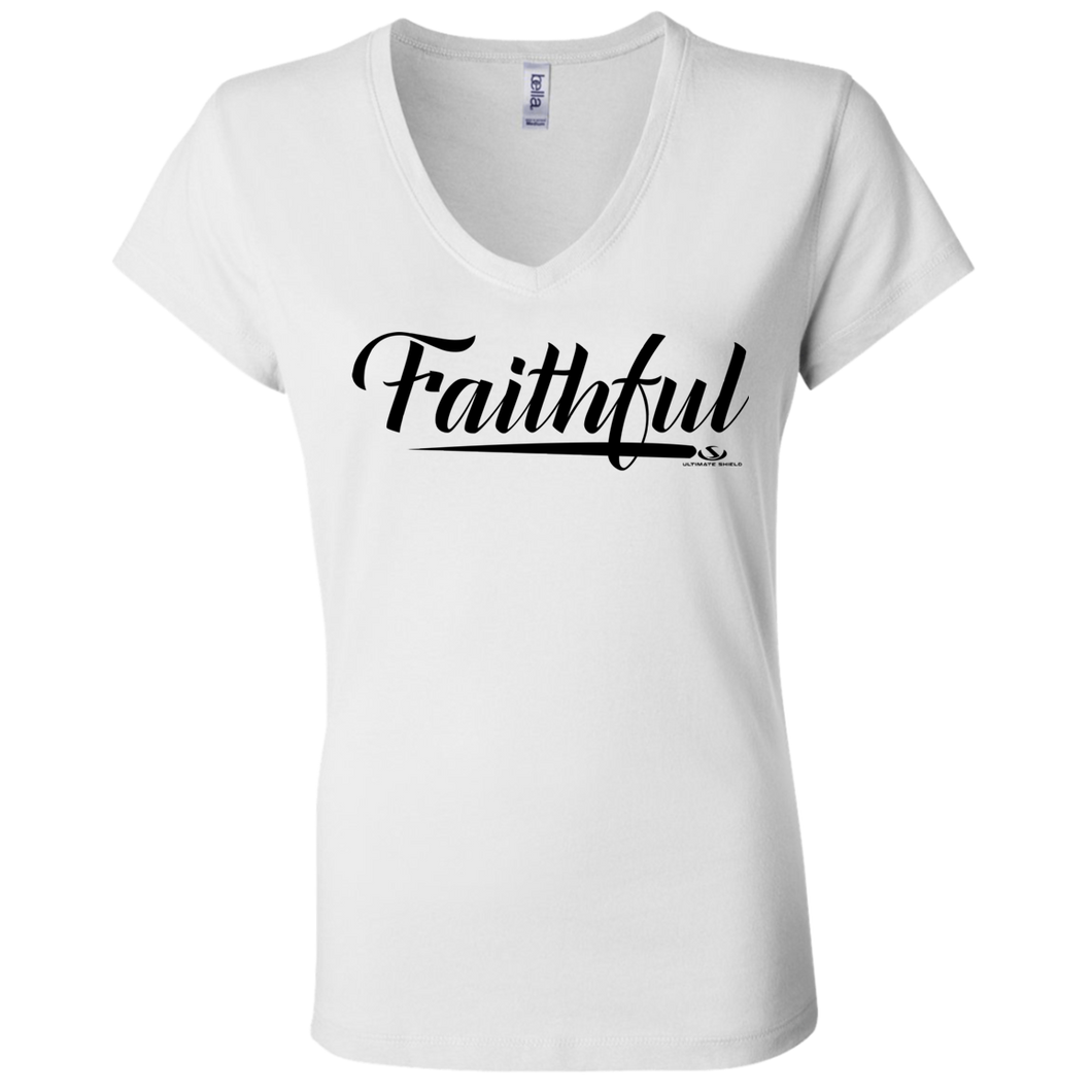 FAITHFUL Ladies' Jersey V-Neck T-Shirt