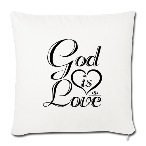 GOD IS LOVE Throw Pillow Cover 17.5” x 17.5”