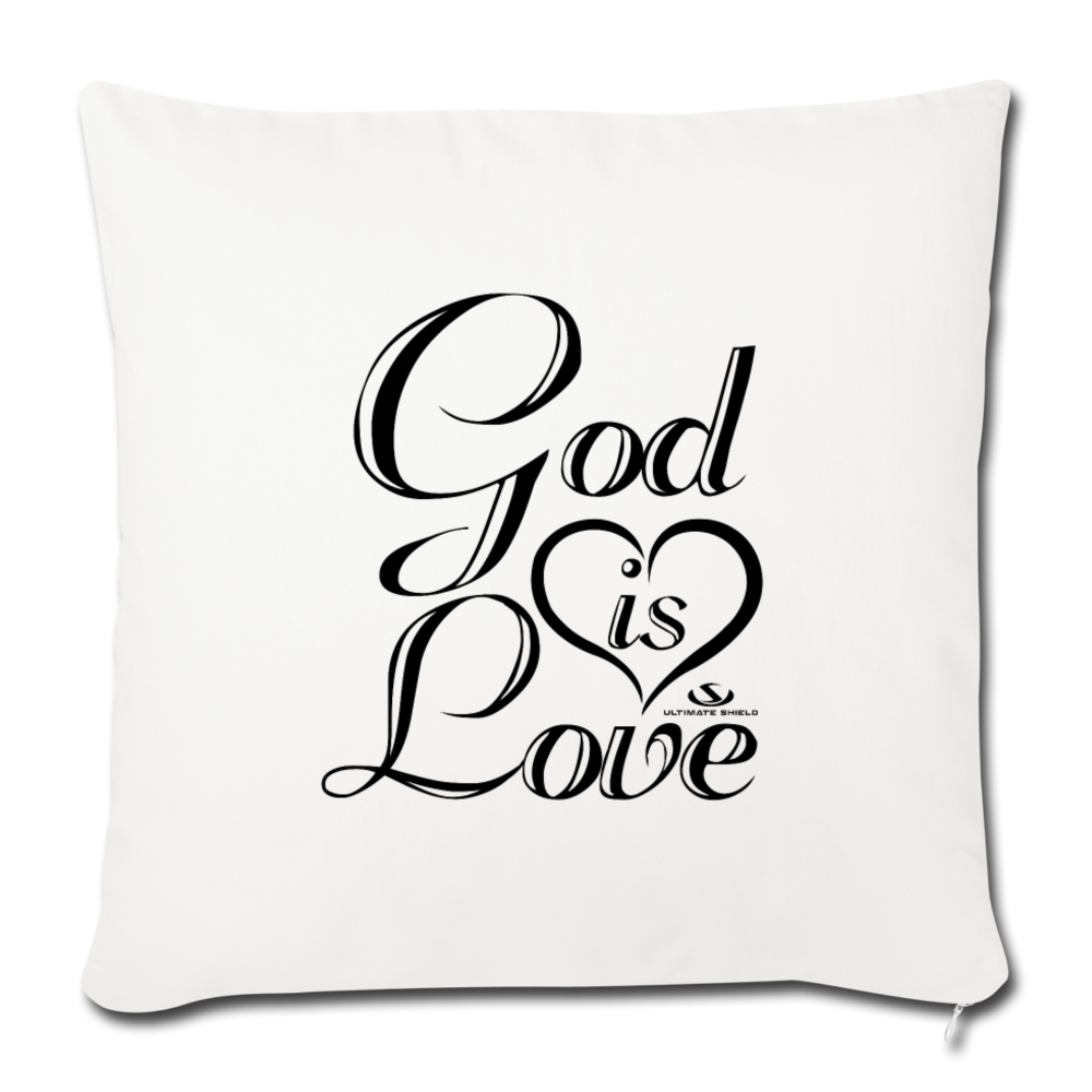 GOD IS LOVE Throw Pillow Cover 17.5” x 17.5”
