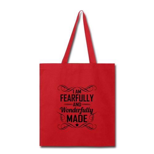 I AM FEARFULLY AND WONDERFULLY MADE Tote Bag